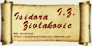 Isidora Zivlaković vizit kartica